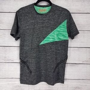 Retro Distrikt Men's M Short Sleeve T-Shirt Gray and Green